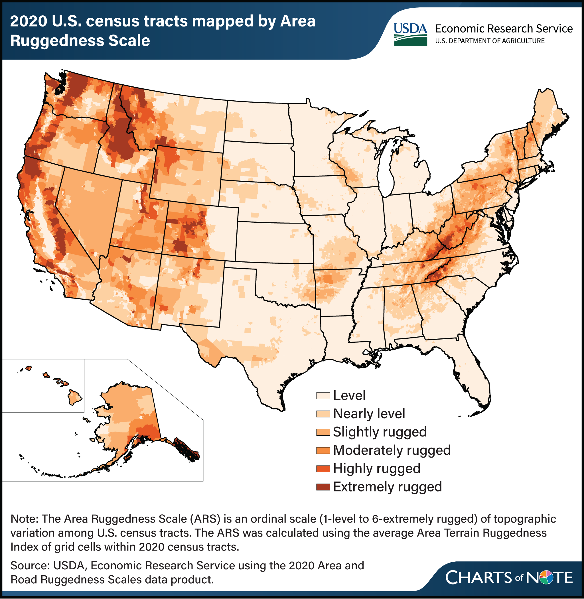 Nearly 90% of U.S. Census Tracts Sit on Flat Land